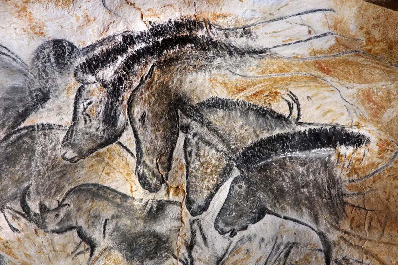 Grotte Chauvet 2 : art pariétal (des chevaux)